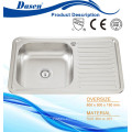 single bowl with drainboard kitchen sink